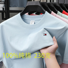 正規品トミートミークラシック100% 純綿半袖tシャツ男女同型純色シンプルなカップルのレギンス