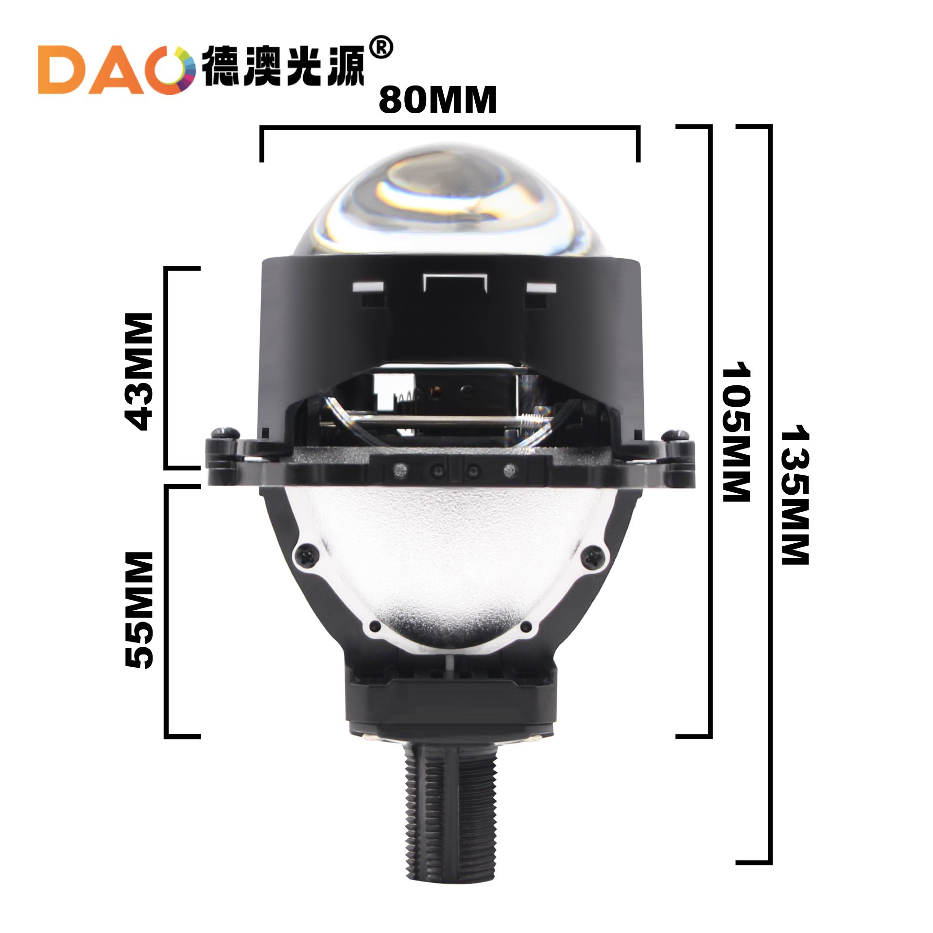 Nuevo faro LED de automóvil 2.5 pulgadas I8LED lente 3.0 pulgadas HD teleproximidad lente doble luz del faro image 5