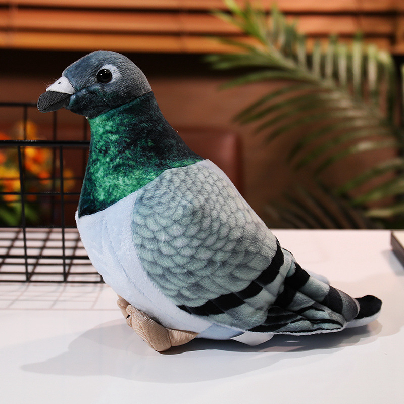 Simulación transfronteriza palomas juguetes de peluche muñecas de dibujos animados pájaros palomas muñecas adornos regalo de cumpleaños para niños image 2