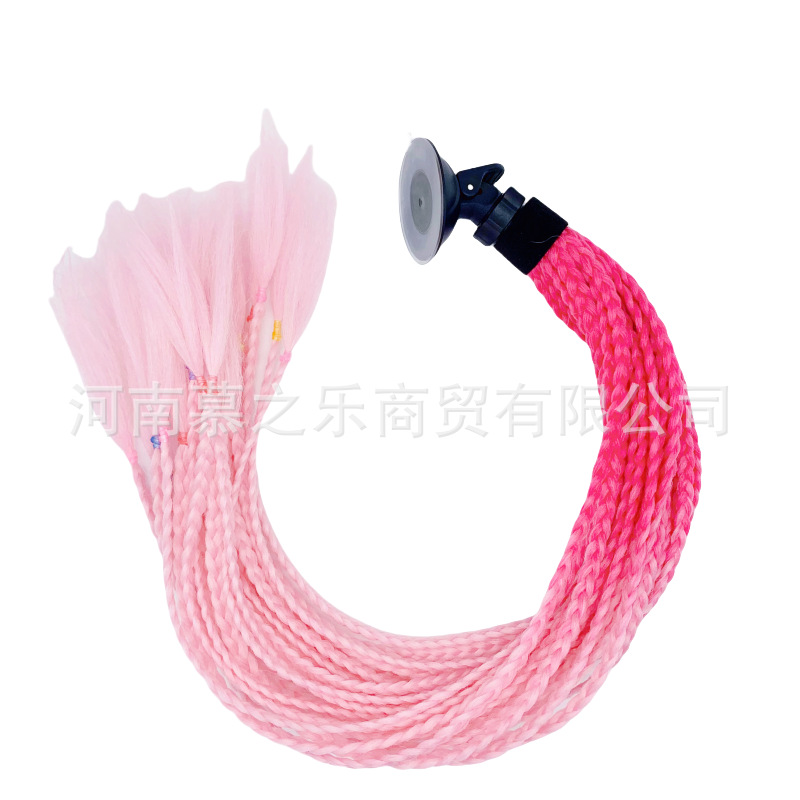 Auto Parts and Accessories, Motuoche Ponytail Motorcycle Helmet - suction-cup-12-braids-rose-red-pink