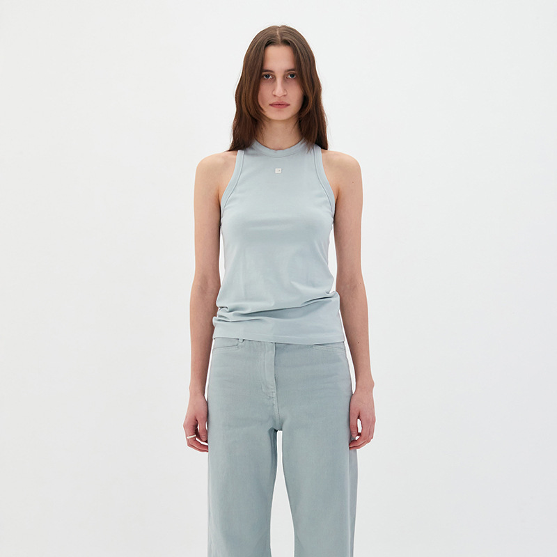 LOW classsi * Sky Blue Vest Women's slim slimming waistcoat summer New