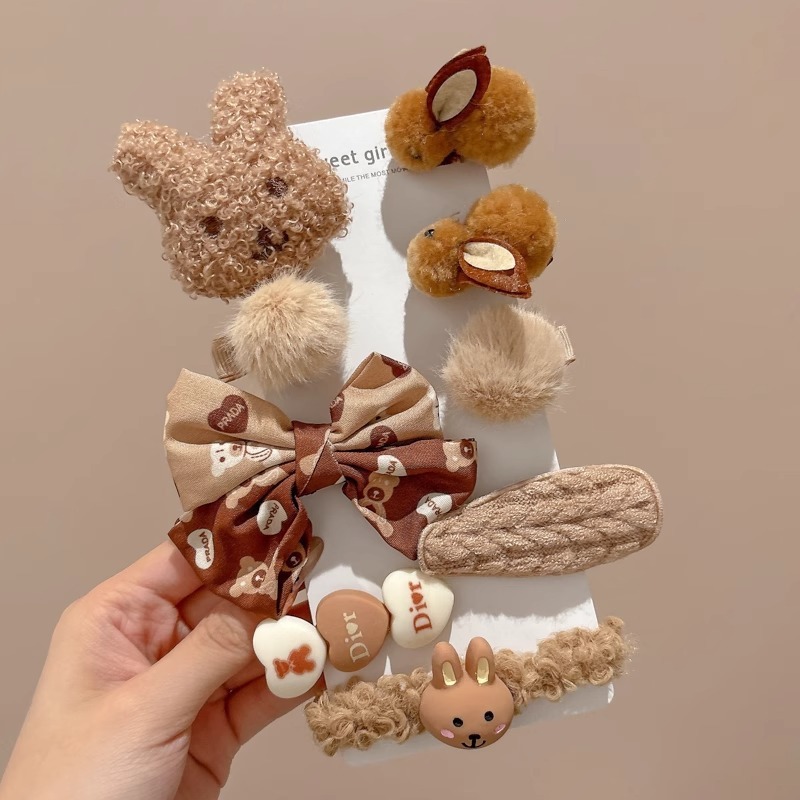 夏季儿童毛绒发卡侧边夹小香风头饰女童不伤发高级感可爱发夹|undefined