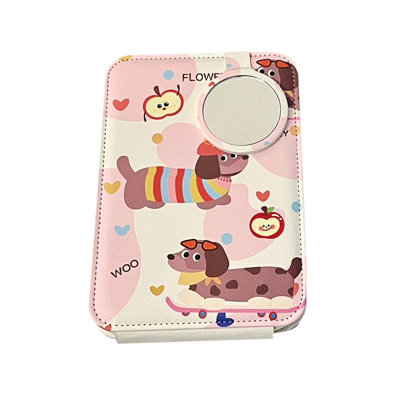 Espejo LED encantador portátil plegable con iluminación espejo de maquillaje dormitorio de estudiantes de escritorio de oficina espejo de vestir