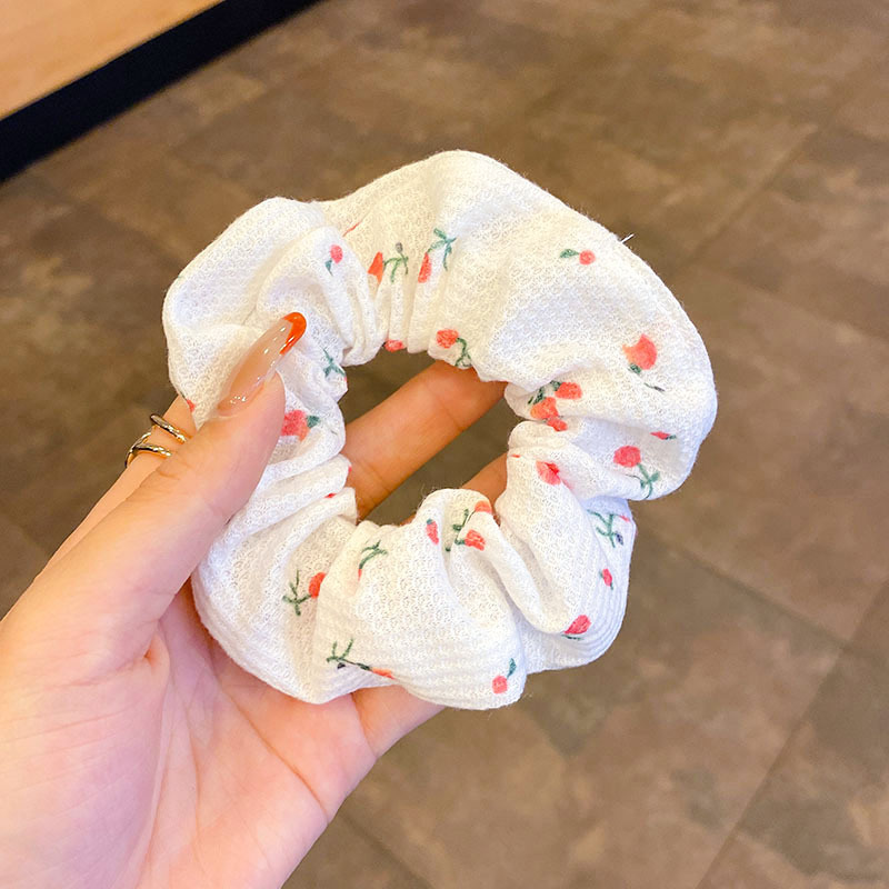 Ballet estilo encaje intestino grueso lazo para el cabello de alto valor con cola de caballo cuerda para el cabello flor para la cabeza niña de verano bola cabeza cuerda para el cabello accesorios para el cabello