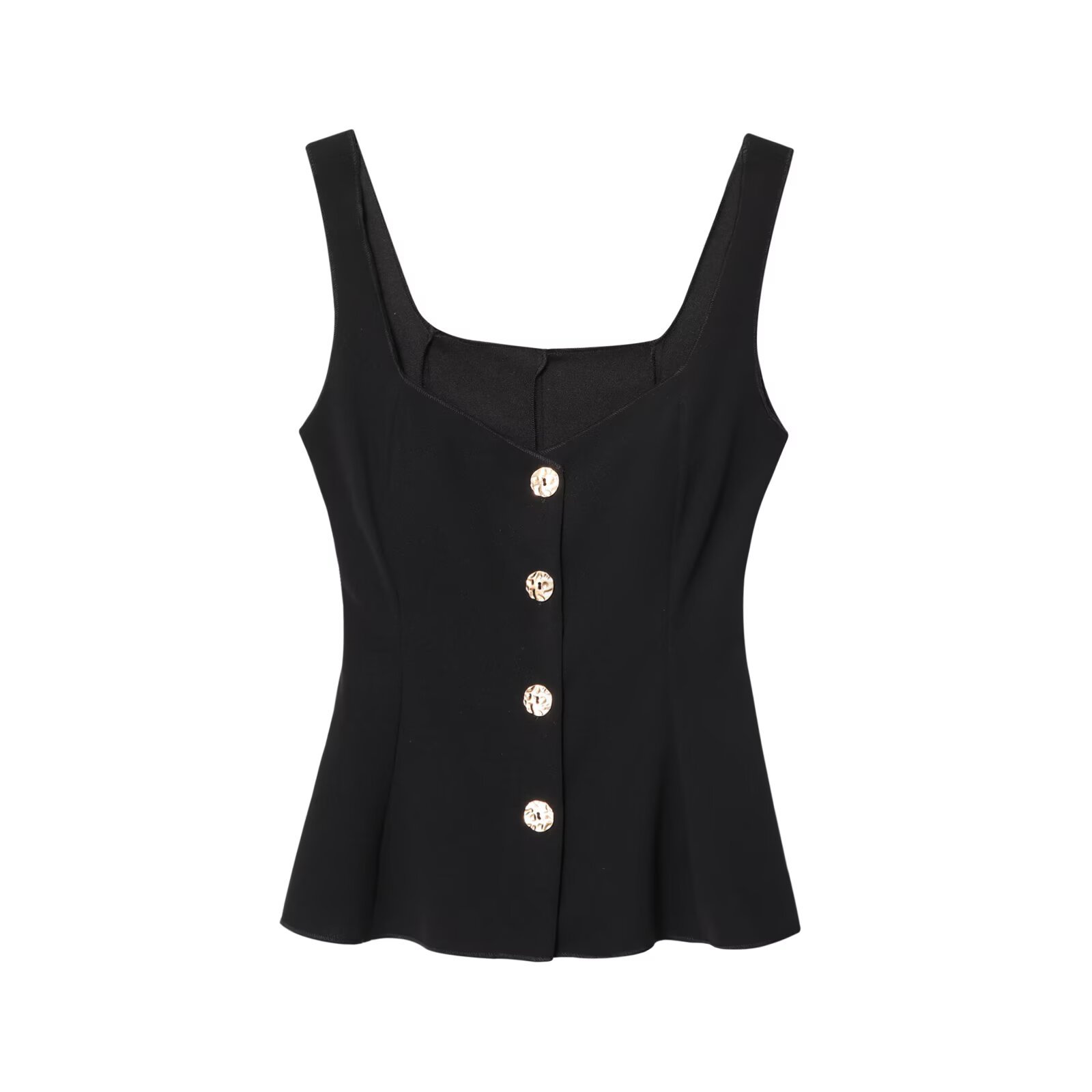 European And American Women's Clothing 2025 Summer New Fashion Short Skirt Hem Elastic Vest Top_ecoleips.com