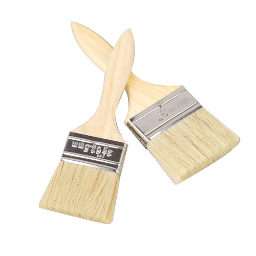 1-inch to 8-inch thick handle paintbrush pig bristle brush for cooking and grilling, household and industrial paint brush wholesale