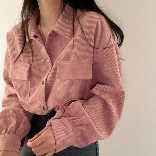 Women's Loose Fleece Vest with Drawstring, Short-Sleeve Collared Shirt Top in Korean Chic Retro Minimalist Style