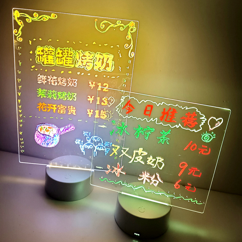 Fluorescence transparent writing board