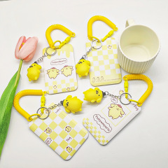 Pudding Dog Student Sliding Card Case Meal Card Bus Card ID Card Holder Access Card Campus Card