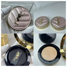 明通版大牌YS家高质量圣罗家粉色皮革气垫粉皮革气垫BB霜保湿外贸