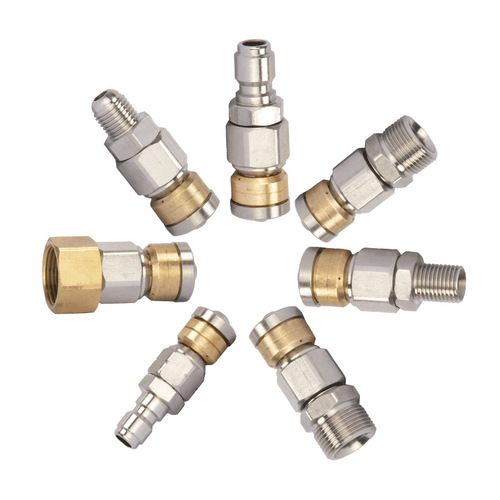 High-pressure cleaning machine to clear the rotating stainless steel water rat municipal sewer pipe cleaning nozzle high-pressure rotating head