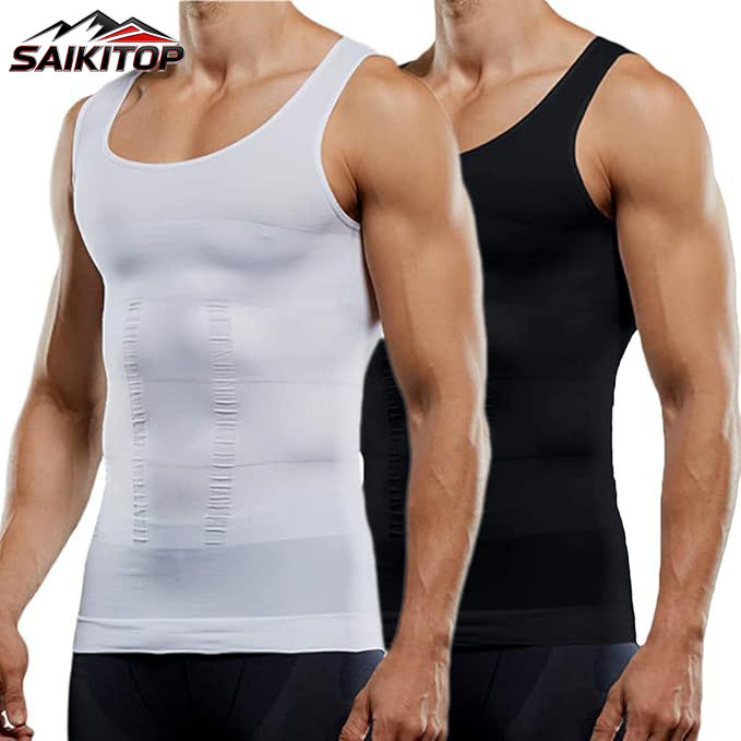 Cross-border bestseller men's slimming compression vest-style shapewear with high elasticity, slimming and breathable sports underwear Cross-border bestseller men's slimming compression vest-style shapewear with high elasticity, slimming and breathable sports underwear