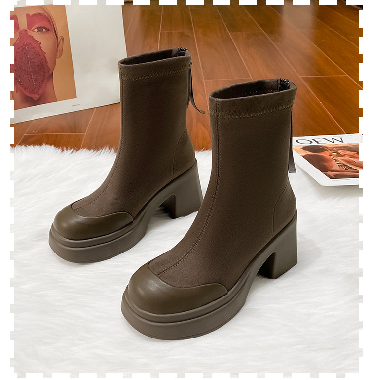 Long Boots For Women High Heel Thick Sole Winter Slimming Boot_voghion.com