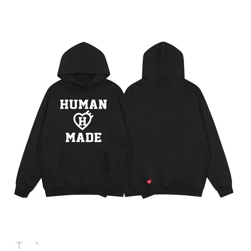 Versión alta Love H alfabeto más sudadera con capucha de terciopelo pareja japonesa suéter suelto con capucha de otoño para hombres y mujeres