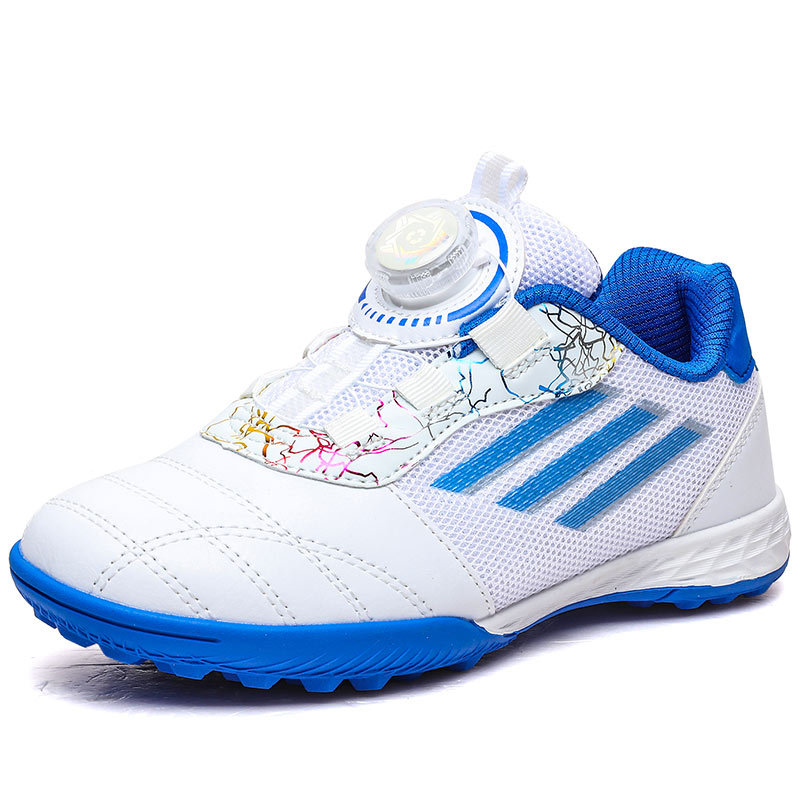 Fábrica 2024 nuevo zapato de fútbol de hebilla giratoria para niños de primaria clavos de entrenamiento al aire libre para hombres y mujeres zapatillas deportivas de entrenamiento