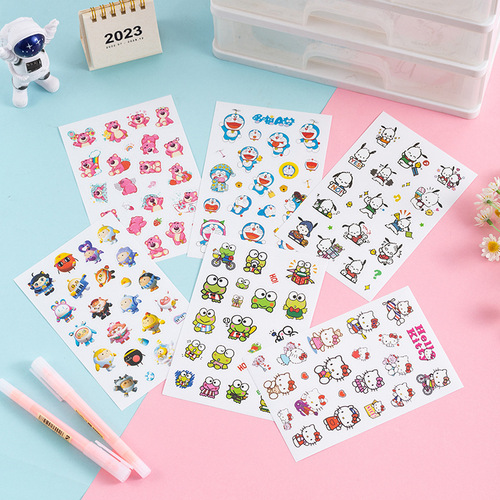 Sanrio stickers children's cartoon stickers cute Kuromi waterproof stickers Pacha dog account handbook stickers wholesale