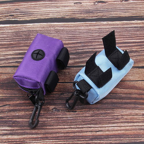1680D Oxford cloth dog poop bag storage bag Brand Velcro portable toilet pickup dog poop bag dispenser