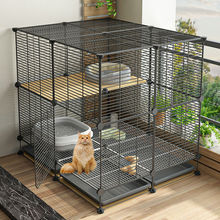猫笼猫别墅笼子家用室内超大自由空间室内带厕所一体三层猫别墅