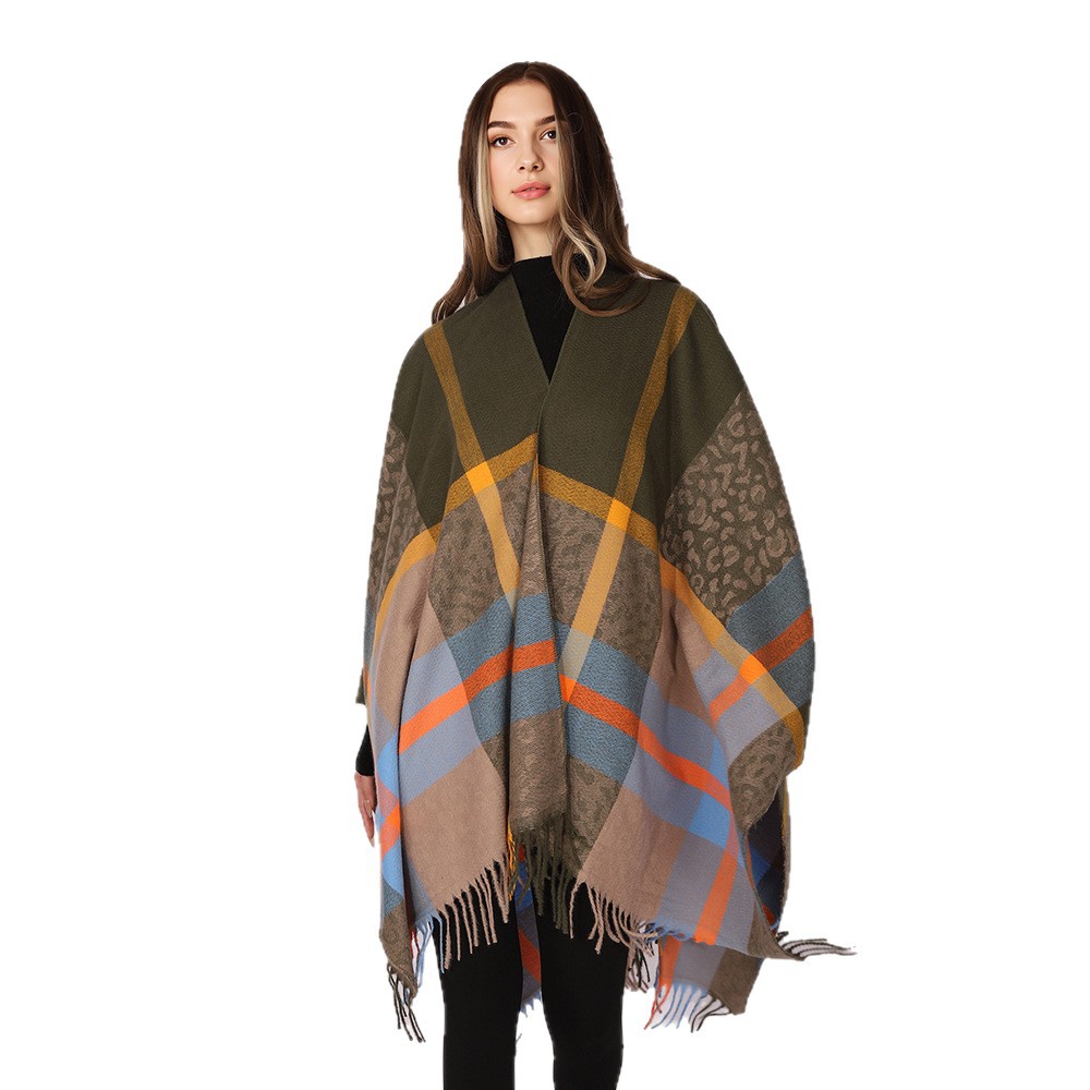 Otoño y invierno engrosado bufandas de cuadrillas de alta calidad para mujeres, moda, collar cálido, cómodo pañuelo de bordas de leopardo