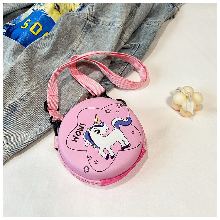 Girl's Pvc Cartoon Cute Round Zipper Shoulder Bag Crossbody Bag display picture 2