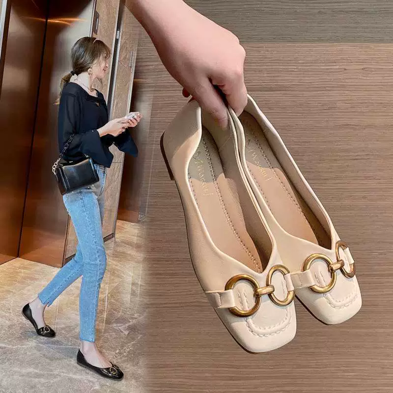 Женские туфли Doudou, новинка 2025 года, туфли для беременных на мягкой подошве, туфли-лодочки на плоской подошве, весенне-летние женские туфли Мэри Джейн на плоской подошве