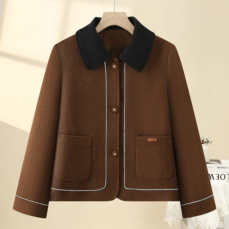 气质轻奢妈妈装短款外套中老年高级感小香风阔太太翻领上衣春秋款