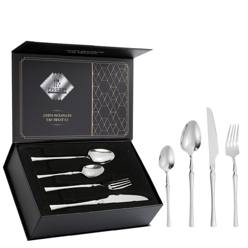 Trans-border Amazon Xiaoman cintura juego de vajilla de acero inoxidable hotel comida occidental cuchillo tenedor cuchara caja de regalo bistec cuchillo tenedor cuchara