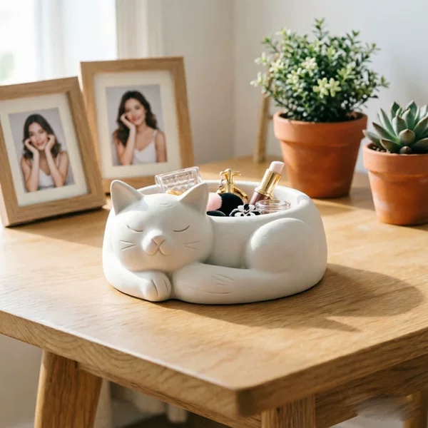 Cross-Border Cat-Shaped Jewelry Storage Ornaments, Entryway Tabletop Storage Rack, Cute Home Decorations, Manufacturer Wholesale