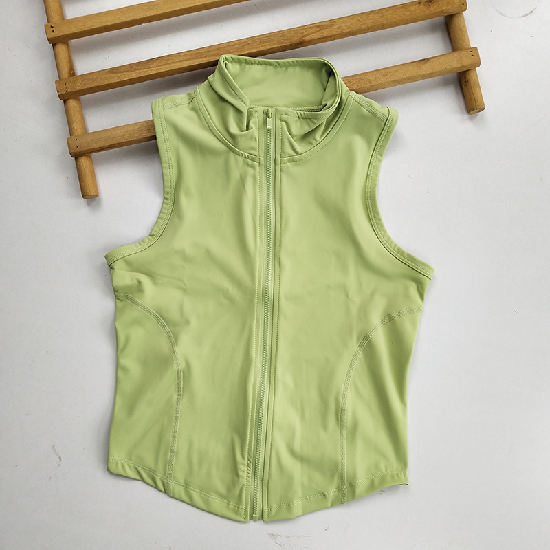 ジッパーベスト トレーニング スポーツベスト 新作 アウター ジム ランニング ヨガウェア トップス ノースリーブ Tシャツ 速乾|undefined
