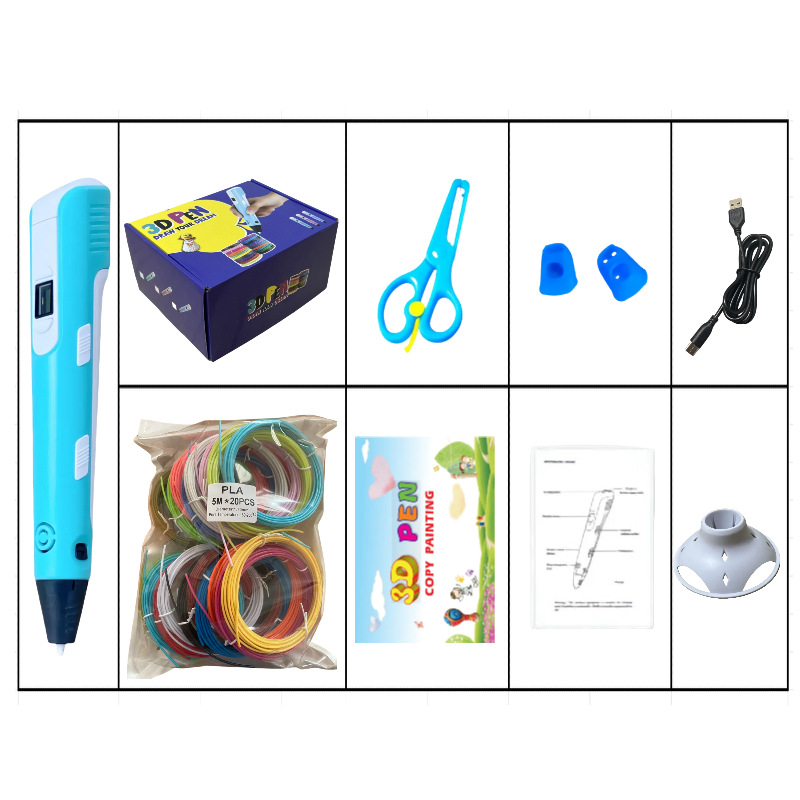 Fábrica directa de impresión 3D pincel infantil puzzle pincel DIY arte tridimensional creación de graffiti pincel explotador transfronterizo