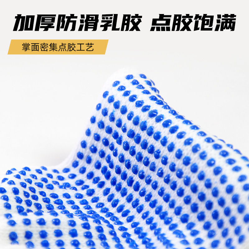 Guantes de Algodón Grueso Antideslizantes y Resistentes al Desgaste para Obras de Construcción, Reparaciones Manuales y Protección Laboral, Venta al Por Mayor del Fabricante