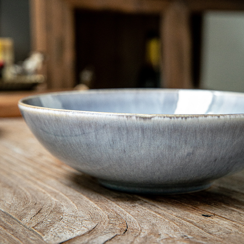 Gradiente horno esmalte de 7,5 pulgadas tazón de cerámica tazón de fideos retro tazón de comida china de cocina privada cubiertos exportación transfronteriza