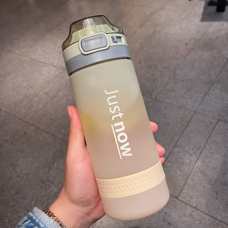 高颜値グラデーションコップ女子夏ins風学生プラスチック転倒防止大容量フロスト携帯ストローコップ|undefined