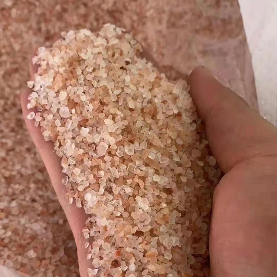 厂家现货供应喜马拉雅玫瑰盐红盐沙盐块盐砖盐碎石矿盐3-5mm红盐