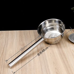 18cm stainless steel water spoon 201 non-magnetic stainless steel long handle water Spoon thick drop-resistant canteen rice chopsticks