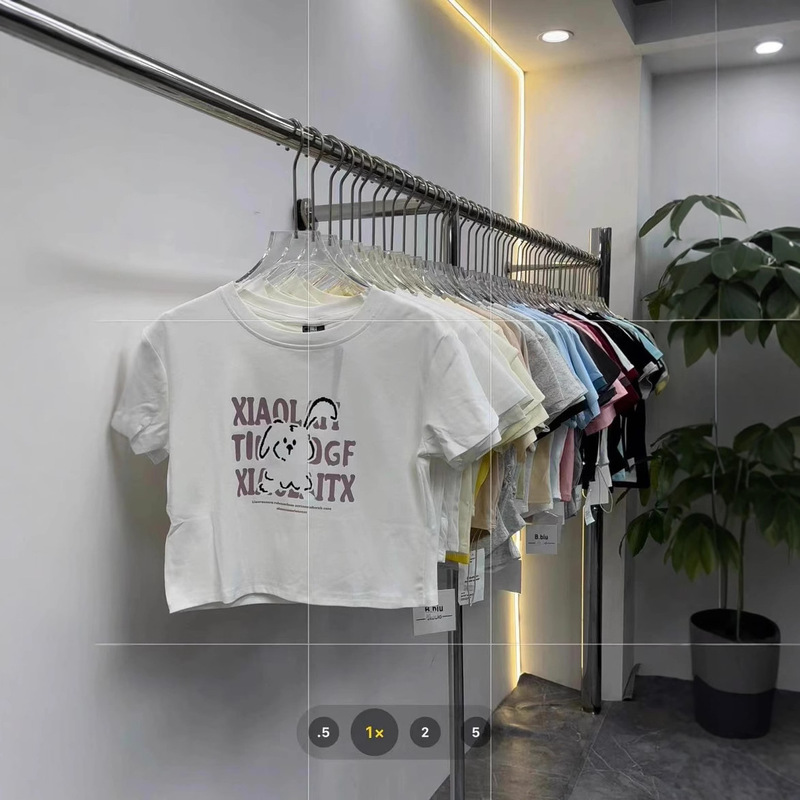 New Women's Clothing Tailstock Guangzhou Thirteen Line Cotton Spice Girls T-Shirt Sexy Slim-fit Short-sleeved Shirt Entity Goods