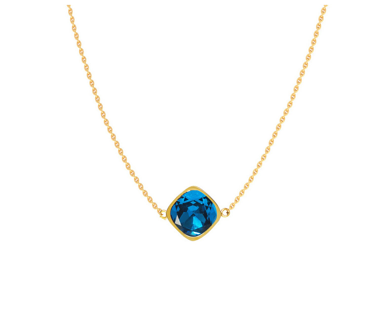 9g Weight Artificial Crystal Pendant Material Pendant Necklace Classification Titanium Steel Chain Material cable chain Chain Type 1 Piece Quantity Holiday, Daily Occasion Artificial Crystal, Titanium Steel Material Geometric Pattern All Seasons Season Unisex Gender Lady Style Lady Geometric Artificial Crystal Titanium Steel Cable Chain Pendant Necklaces Wholesale 10