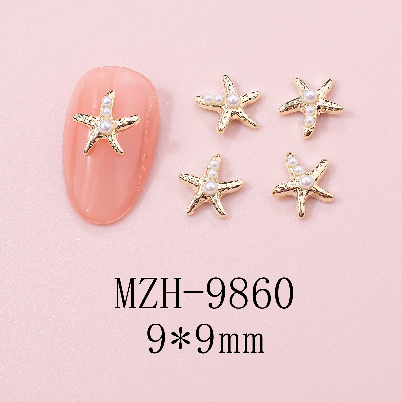 5g Weight Nail Decoration Accessories Nail Supplies 10 PCS/Package Quantity Alloy Material Star Pattern Cute Style Cute Star Alloy Nail Decoration Accessories 10 PCS/Package 10