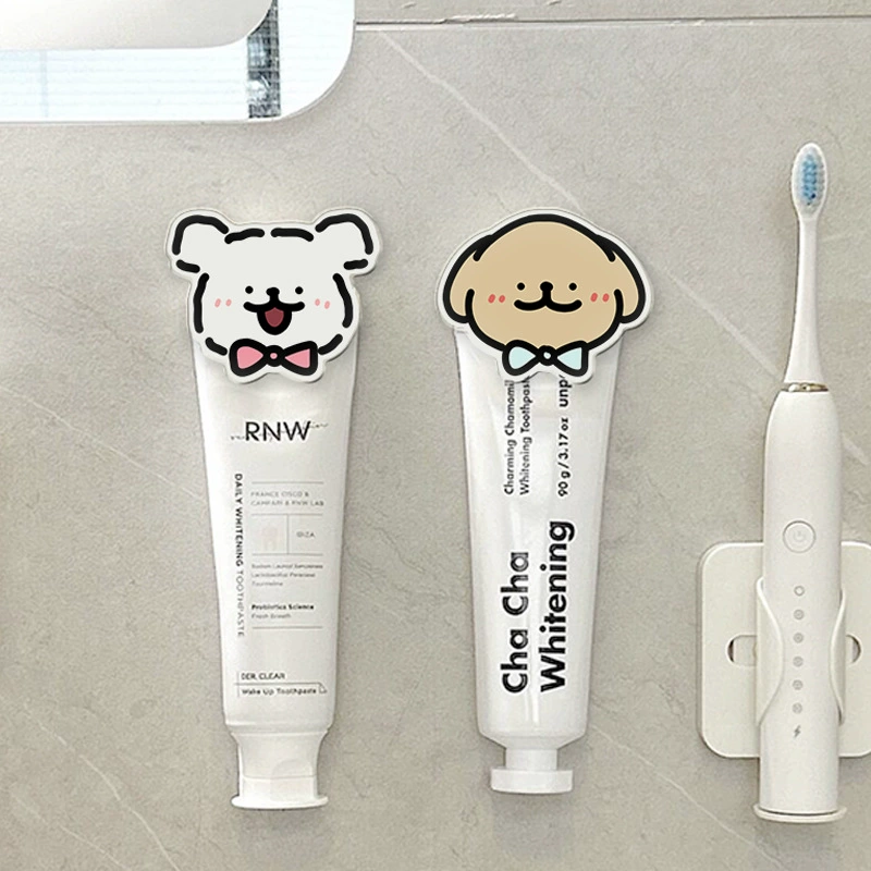 Акрическая стойка зубной пасты милый джентльмен щенок настенный мойка для лица