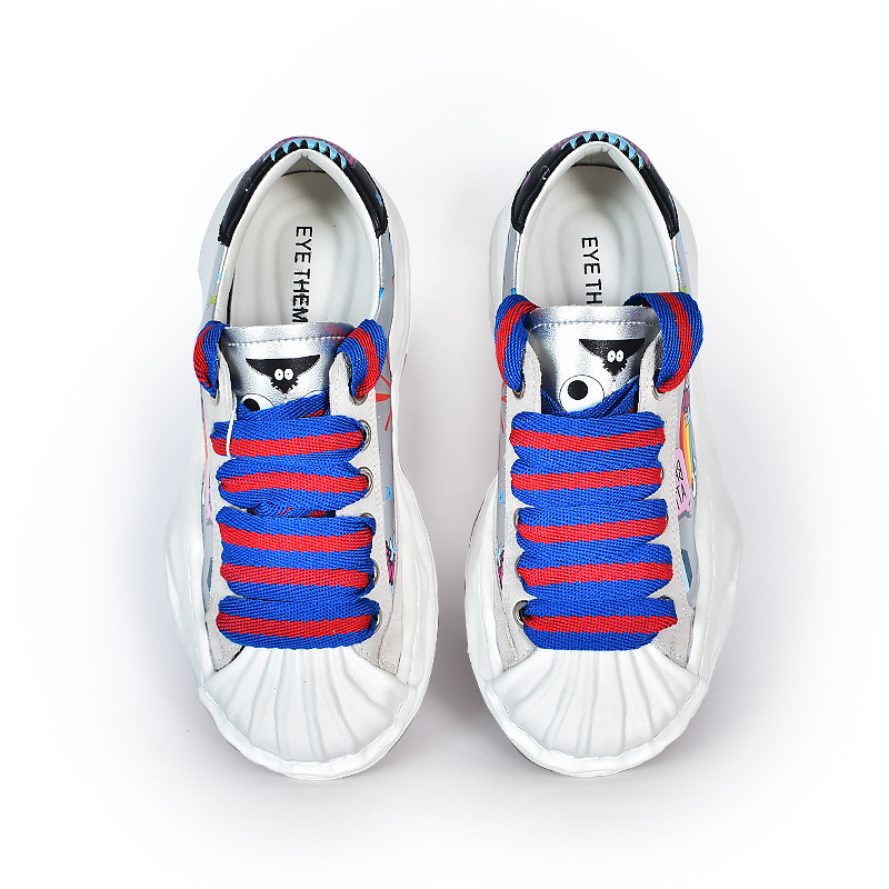 EYETHEME zapatos casuales de cuero las mujeres Super graffiti personalizado A134
