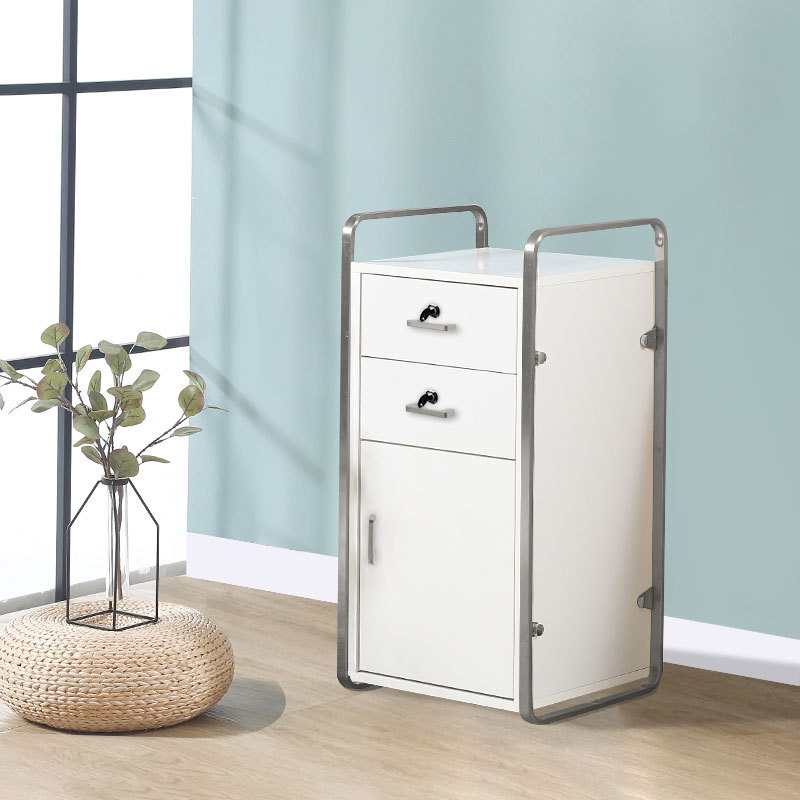 2024 새로운 스타일의 실버 프레임 화이트 캐비닛