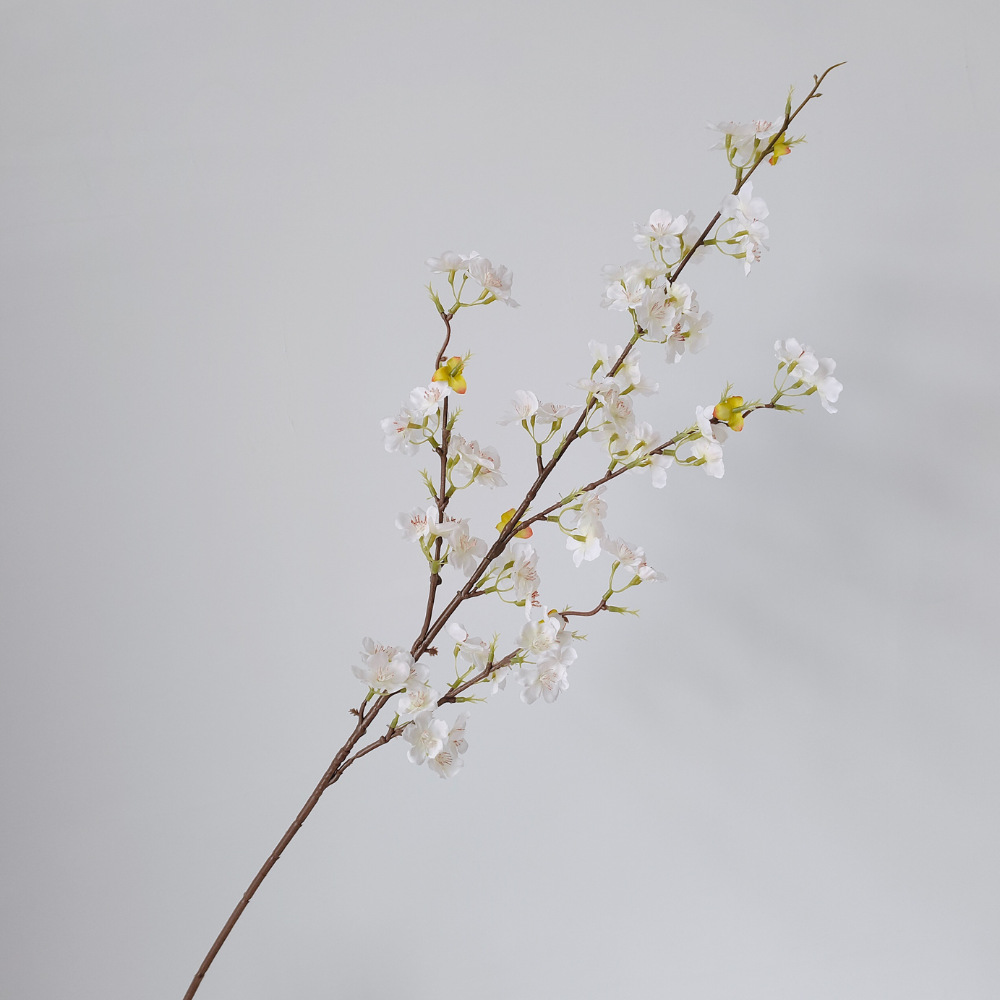 Decoración de interiores flores de cerezo flores de seda sala de estar muebles para el hogar mesa de comedor flores florales ramas de flores falsas flores de durazno flores artificiales
