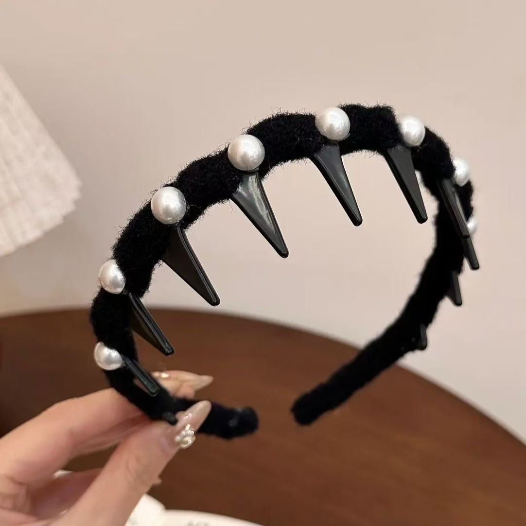 Perlas ondas de cabello para mujeres 2024 nuevo alto cráneo de correa de dientes antideslizante presión clip de cabello acabado artefacto paquete de cabello