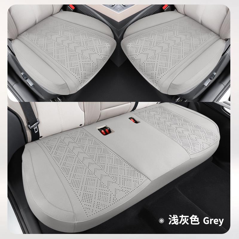 BYD – Modelə uyğun (Original) oturacaq örtükləri Seat Cover Half - three-piece-set-light-gray-byd-yuan-up2024-2025-models
