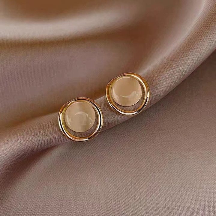 20 # Opal circle earrings