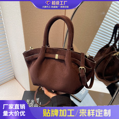 外単美ラード復古フロストバッグ女2024新型ファッションバッグ秋冬バッグ