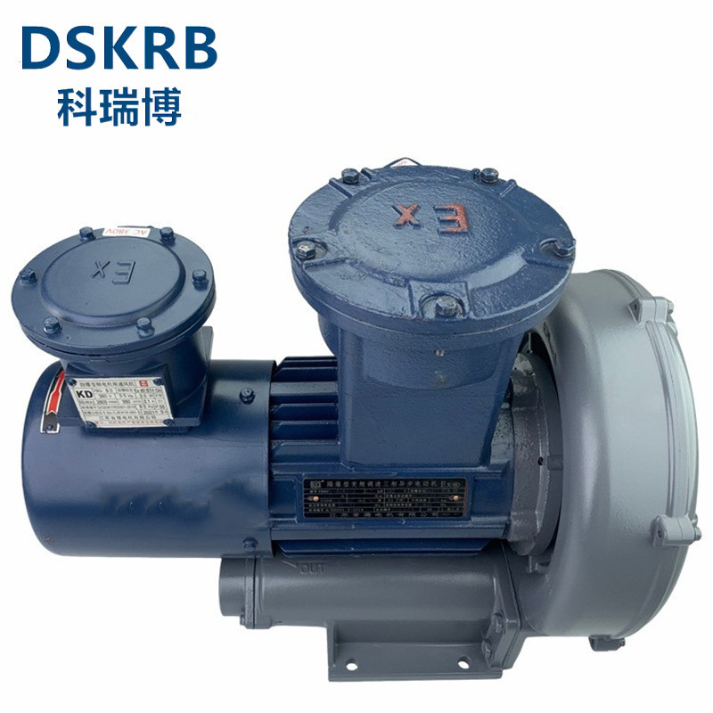 石油化工气体粉尘输送用变频防爆旋涡气泵 油气抽离防爆高压风机