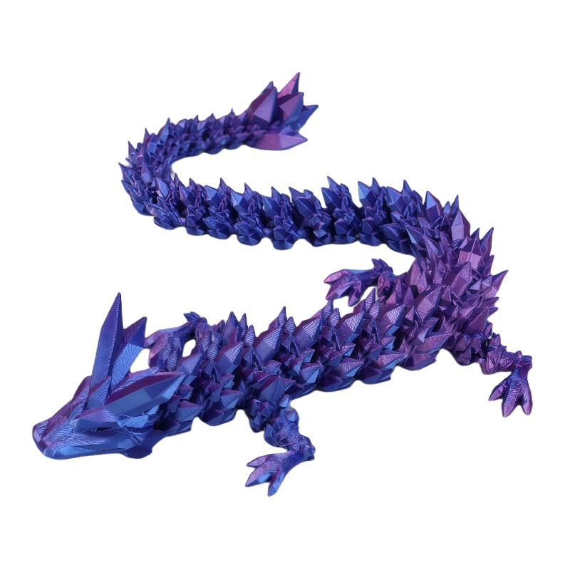 全身関節が可動するトレンディな 3D プリントクリスタルドラゴンフィギュア、クロスボーダーおもちゃ、工芸品、中国のドラゴン卸売|undefined
