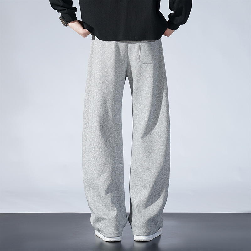Pantaloni larghi da uomo dal taglio rilassato – Pantaloni dritti in morbido misto cotone per un abbigliamento casual_voghion.com