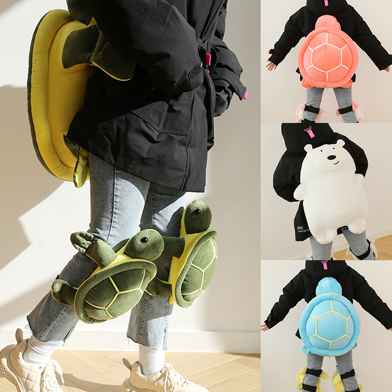 Suministro directo de fábrica equipo de protección de esquí pequeña tortuga almohadilla de la cadera rodillera almohadilla de codo resistente a la caída tortuga oso de peluche de juguete adulto niños